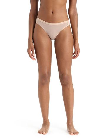 Icebreaker Merino Siren Bikini Briefs Naisten Alusvaatteet Khaki Kultaiset | FI 1719DFMN